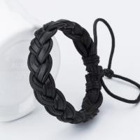 cuir PU bracelet, avec corde en nylon, réglable & styles différents pour le choix & pour homme, Longueur Environ 7.8-11 pouce, 2Strandstoron/sac, Vendu par sac