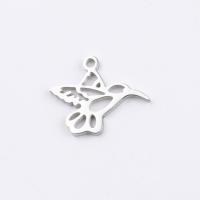 Rustfrit stål Animal Pendler, Stainless Steel, Bird, du kan DIY & hule, oprindelige farve, 16.7*20.5mm, Hole:Ca. 2mm, 10pc'er/Lot, Solgt af Lot