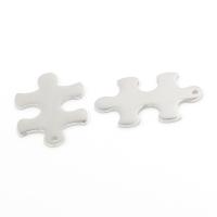 Rostfritt stål Smycken Hängen, ROSTFRITT STÅL, polerad, DIY, ursprungliga färgen, 25*38mm, Hål:Ca 1.5mm, 10PC/Lot, Säljs av Lot