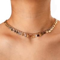 Zinc Alloy choker Ketting, gold plated, mode sieraden & voor vrouw, nikkel, lood en cadmium vrij, Verkocht door Strand