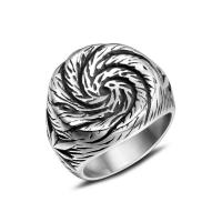 Titanium Čelik Finger Ring, gljiva, uglađen, bez spolne razlike & različite veličine za izbor, 21.6mmx5.6mm, Prodano By PC