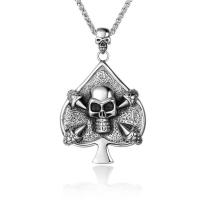 Titanium Steel Pendants Skull punk style & Unisex 60mmx45.1mmx16mm Sold By PC