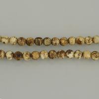 Wooden Agate Bead, Runde, naturlige & forskellig størrelse for valg & frosted, Hole:Ca. 1-1.2mm, Længde Ca. 15 inch, 5Strands/Lot, Solgt af Lot