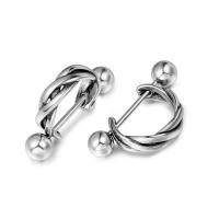 Titan Stål Stud Earring, med emalj, mode smycken & Unisex, 12.9mmx4.3mm, Säljs av Par