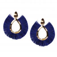 Zinc Alloy Tassel Earring with Nylon plated fashion jewelry & for woman nickel lead & cadmium free Sold By Pair