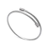 Stainless Steel Cuff Bangle, divat ékszerek & egynemű, az eredeti szín, nikkel, ólom és kadmium mentes, 58.5cm, 10Strands/Lot, Által értékesített Lot