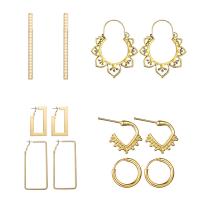 Zinc Alloy Drop Earring, med Plastic Pearl, forgyldt, for kvinde, flere farver til valg, nikkel, bly & cadmium fri, Solgt af par