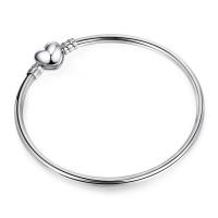 Lo zinco in lega Bangle Jewelry, lega in zinco, placcato color argento, unisex & stili diversi per la scelta & con strass, assenza di nichel,piombo&cadmio, Venduto da PC