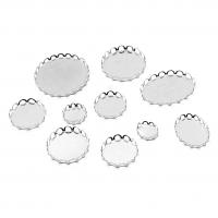 Acier inoxydable Cabochon Cadre, DIY & normes différentes pour le choix, couleur originale, 100PC/sac, Vendu par sac