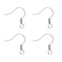 Stainless Steel Hook slangetje, Roestvrij staal, DIY, oorspronkelijke kleur, 15x17x0.70mm, 1000pC's/Bag, Verkocht door Bag