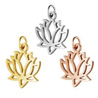 Stainless Steel Flower Pendant plated hollow Approx 5mm Sold By Lot