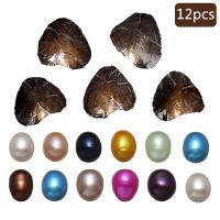 Zoetwater Cultured Love Wish Pearl Oyster, Zoetwater Parel, Rijst, gemengde kleuren, 7-8mm, 12pC's/Lot, Verkocht door Lot