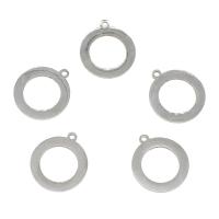 Ciondoli gioielli in acciaio inox, Ciambella, colore originale, 15x17x1mm, Foro:Appross. 1.4mm, 50PC/borsa, Venduto da borsa