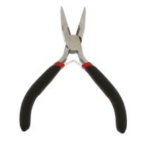 Smykker Plier, Stainless Steel, med Gummi, sort, 75x122x7mm, Solgt af PC