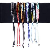 cordón de nylon Pulsera, con Seedbead, Esférico, Ajustable & multicapa & para mujer, más colores para la opción, libre de níquel, plomo & cadmio, 160mm, Vendido por UD