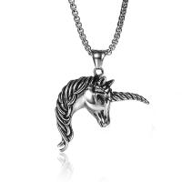 Acier inoxydable animaux Pendentifs, Licorne, Oindre, bijoux de mode, 46X50MM, Vendu par PC