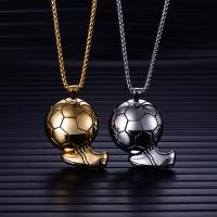 Edelstahl Schmuck Anhänger, Fussball, plattiert, Modeschmuck, keine, 55X37MM, verkauft von PC