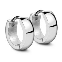 Huggie Hoop Øreringe, Stainless Steel, forgyldt, mode smykker & Unisex, flere farver til valg, 4x2mm, Solgt af par