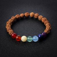 Cuentas de madera Bodhi Pulsera, chapado, Joyería & para mujer, marrón, 8mm, Vendido para 7.6 Inch Sarta