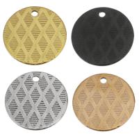 Stainless Steel Pendants Flat Round plated Approx 1.5mm Sold By Lot