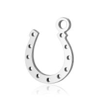 Bijoux pendentifs en acier inoxydable , Sabot de cheval, pour femme, couleur originale, 9.7x13.5mm, Trou:Environ 1mm, 10PC/lot, Vendu par lot