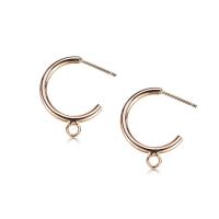 Clou boucle d'oreille en laiton, Plaqué d'or, DIY & avec boucle, protéger l'environnement, sans nickel, plomb et cadmium, 20mm, Environ 30pairescouple/lot, Vendu par lot