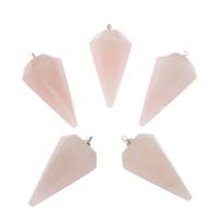 Prirodni Quartz Privjesci, Rose Quartz, pozlaćen, više boja za izbor, 39*20mm, Rupa:Približno 1.7mm, 5računala/Torba, Prodano By Torba