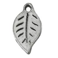 Brass Jewelry Pendants Leaf enamel silver color nickel lead & cadmium free Approx 1mm Sold By Lot