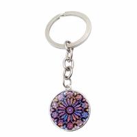 Zinc Alloy Key Clasp with Glass Gemstone plated time gem jewelry & Unisex nickel lead & cadmium free Sold By PC