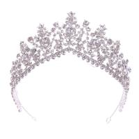 Tiaras, Sinc Alloy, plátáilte, do bridal & le rhinestone, dathanna níos mó le haghaidh rogha, nicil, luaidhe & caidmiam saor in aisce, 350x60mm, Díolta De réir PC