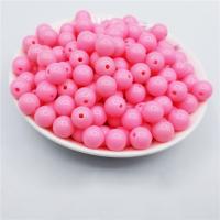 Frosted Acrylic Beads Round & rubberized pink Approx 1mm Sold By Bag