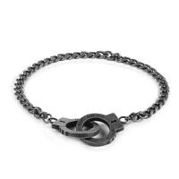 Titanium Steel Rannerengas, Käsiraudat, päällystetty, Unisex & twist ovaalin ketjun & ontto, enemmän värejä valinta, Myyty Per N. 9 tuuma Strand