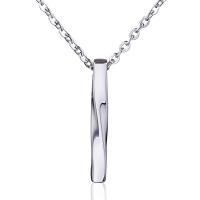 Roestvrij staal halskettingen, silver plated, ovale keten & voor de mens, 3x41mm, Per verkocht Ca 23.6 inch Strand