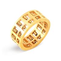 Stainless Steel Finger Ring Abacus plated fashion jewelry & Unisex US Ring Sold By PC