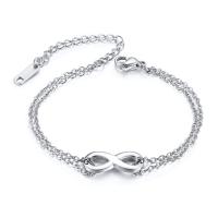 Jewelry Cruach dhosmálta Bracelet, Infinity, jewelry faisin & do bhean, airgid, 17+6.5cm, Díolta Per Thart 6.69 Inse Snáithe