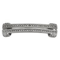 Rostfritt stål armband Finding, ROSTFRITT STÅL, med strass, ursprungliga färgen, 42x11x11mm, Hål:Ca 4x8mm, Säljs av PC