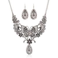 Zink Alloy Jewelry Sets, örhänge & halsband, plated, 2 stycken & mode smycken & för kvinna, fler färger för val, nickel, bly och kadmium gratis, Säljs av Ställ