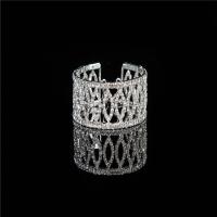 Zinklegering bangles, Zinc Alloy, plated, voor vrouw & met strass & hol, meer kleuren voor de keuze, nikkel, lood en cadmium vrij, Binnendiameter:Ca 60mm, Verkocht door PC