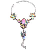 aleación de zinc Pulsera para el tobillo del dedo del pie, con rhinestone de acrílico, chapado, Joyería & para mujer, más colores para la opción, libre de níquel, plomo & cadmio, 30cm, Vendido por Sarta