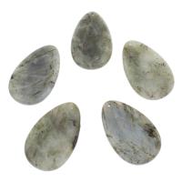 Labradorit Pendel, Teardrop, mode smykker & du kan DIY, 54x35x6mm, Hole:Ca. 2mm, Solgt af PC