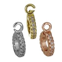 Kubni cirkonij Micro Pave Brass Privjesak, Mesing, pozlaćen, micro utrti kubni cirkonij, više boja za izbor, nikal, olovo i kadmij besplatno, 3.50x12x9mm, 10računala/Lot, Prodano By Lot