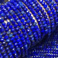 Lapis Lazuli Bead, Babhta, snasta, DIY & ábhair éagsúla do rogha & ilghnéitheach, gorm, 3x5mm, Thart 76ríomhairí pearsanta/Snáithe, Díolta Per Thart 15 Inse Snáithe