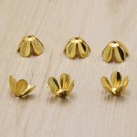 Brass Bead Cap Flower original color nickel lead & cadmium free Sold By Bag