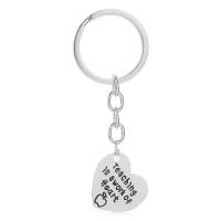 Stainless Steel chiave del catenaccio, acciaio inox, Cuore, placcato, gioielli di moda & unisex, argento, 79x24mm, Venduto da filo