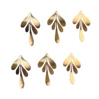 Brass Jewelry Pendants Leaf original color nickel lead & cadmium free Approx 1mm Sold By Bag