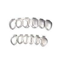 Messing Hip Hop Teeth Grillz, plattiert, Modeschmuck & unisex, keine, frei von Nickel, Blei & Kadmium, 15x50m,14x40mm, verkauft von setzen