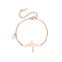 Edelstahl Schmuck Armband, plattiert, Modeschmuck & für Frau, Roségold, 16+5cm, verkauft per ca. 6.29 ZollInch Strang