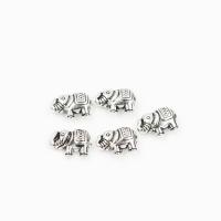 Zinklegierung Tier Perlen, Elephant, antik silberfarben plattiert, frei von Nickel, Blei & Kadmium, 6x12mm, Bohrung:ca. 2mm, 20PCs/Tasche, verkauft von Tasche