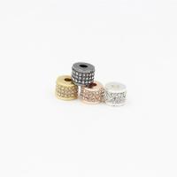 Rhinestone Zinc Alloy Beads Column plated with rhinestone nickel lead & cadmium free Approx 2mm Sold By Bag