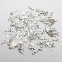 Zinklegering Hangers, Zinc Alloy, plated, DIY & gemengd, zilver, nikkel, lood en cadmium vrij, 16mm, 2Tassen/Lot, 65pC's/Bag, Verkocht door Lot